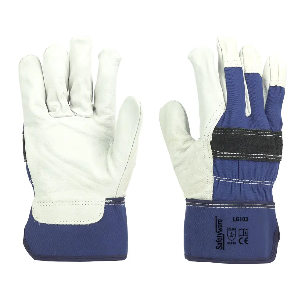 SAFETYWARE Premium Semi Grain Leather Gloves (Full Palm)