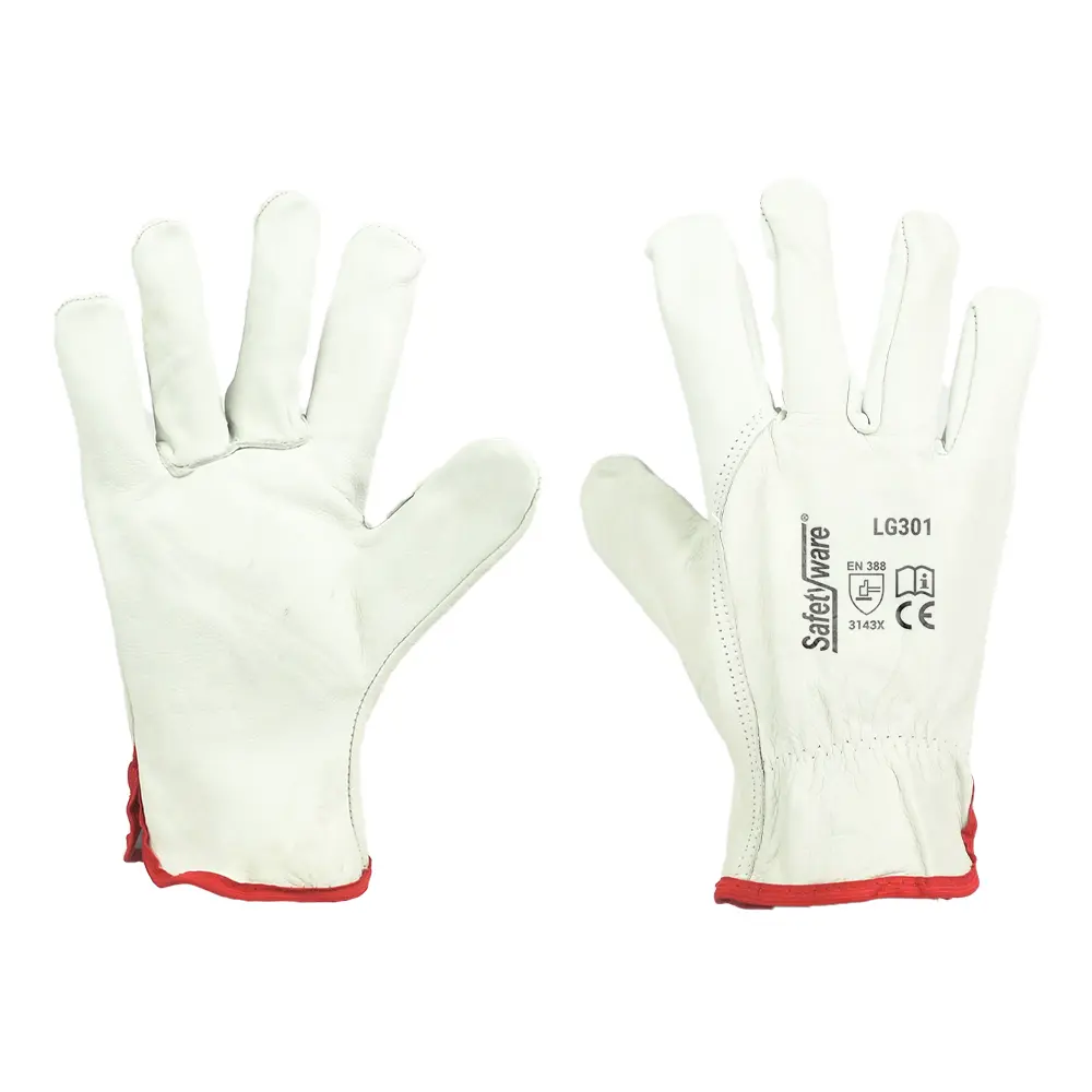 [LG301] SAFETYWARE Premium Quality Cow Grain Drivers Gloves