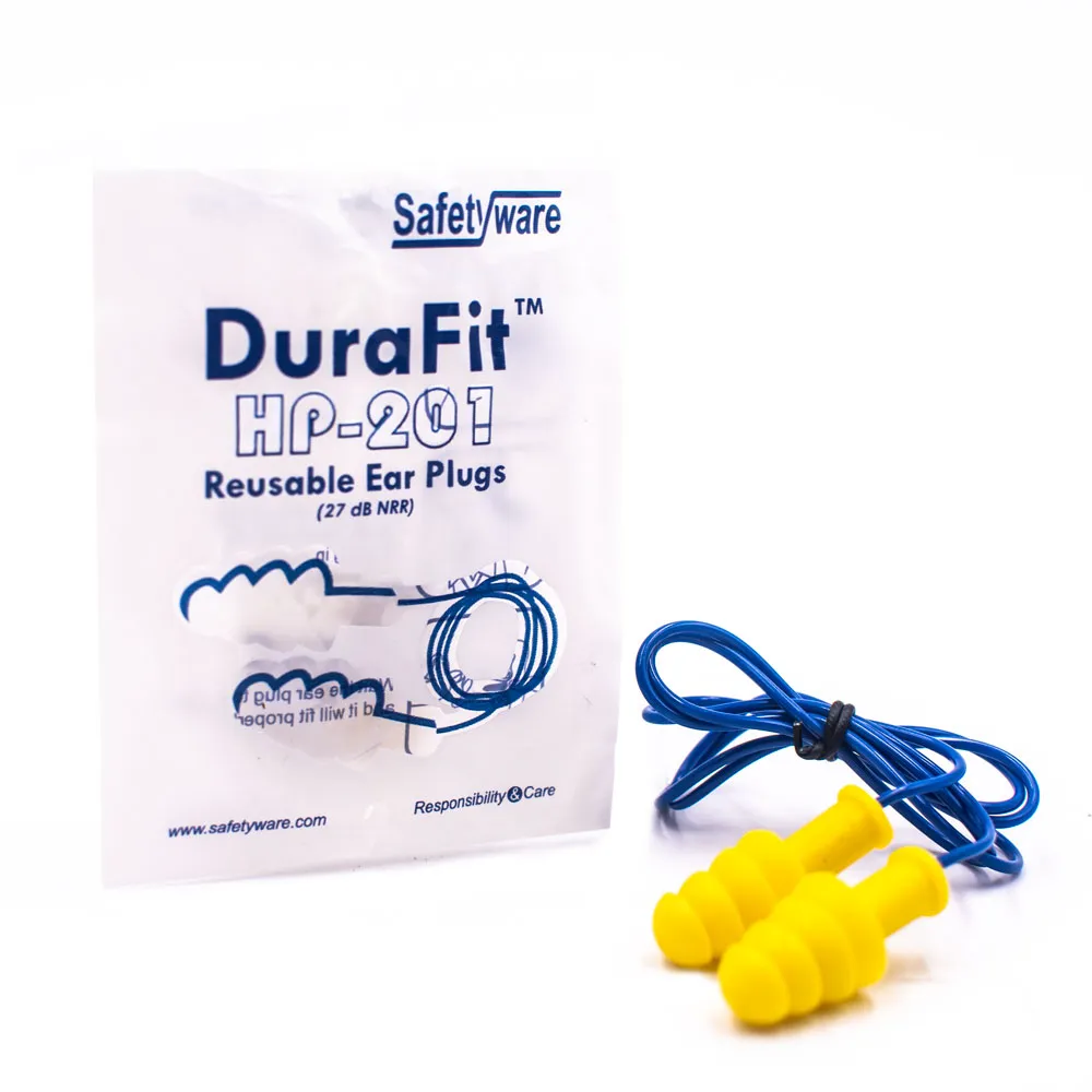 SAFETYWARE DuraFit Reusable Corded TPR Ear Plugs