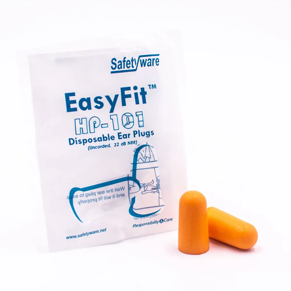 SAFETYWARE EasyFit Disposable Uncorded PU Foam Ear Plugs