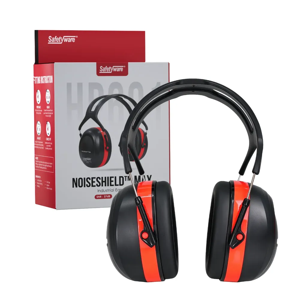 [HP601] SAFETYWARE NoiseShield Max High-Noise Protection Earmuffs – SNR 37dB / NRR 30dB