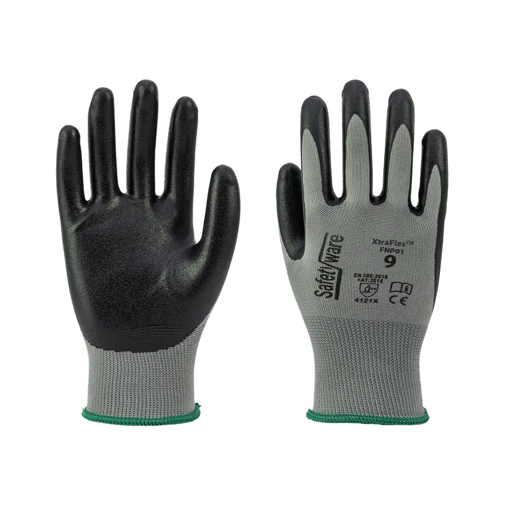 [FNP01-SM] SAFETYWARE XtraFlex FNP01 Nitrile Foam Palm Coated Gloves (S / 7)