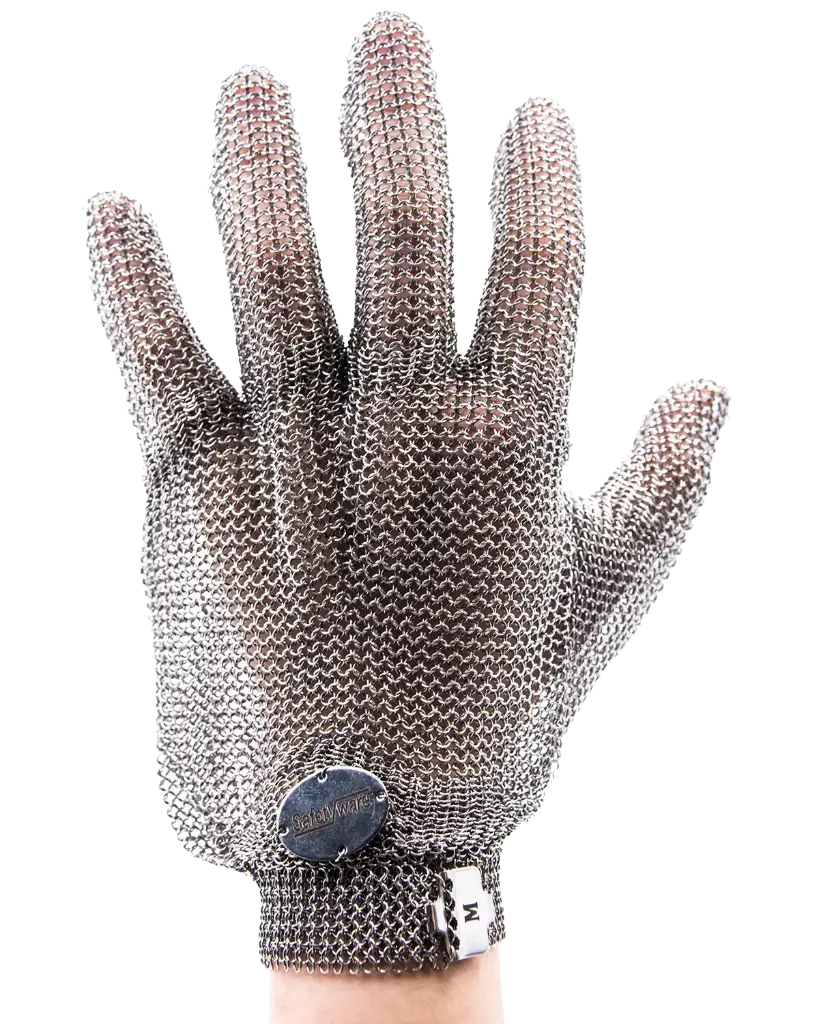 SAFETYWARE 5-finger Ring Mesh Stainless Steel Gloves