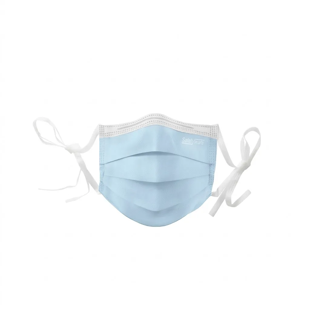 SAFETYWARE 3-Ply Tie-on Face Mask
