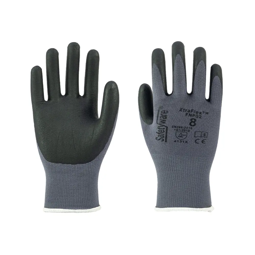 [FNP02-SM] SAFETYWARE XtraFlex FNP02 Nitrile Foam Palm Coated Gloves (S / 7)