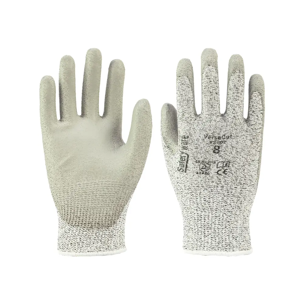 SAFETYWARE VersaCut VSC02 Level C Cut Resistant Gloves with 13-Gauge HPPE Blend Liner & PU Palm Coating