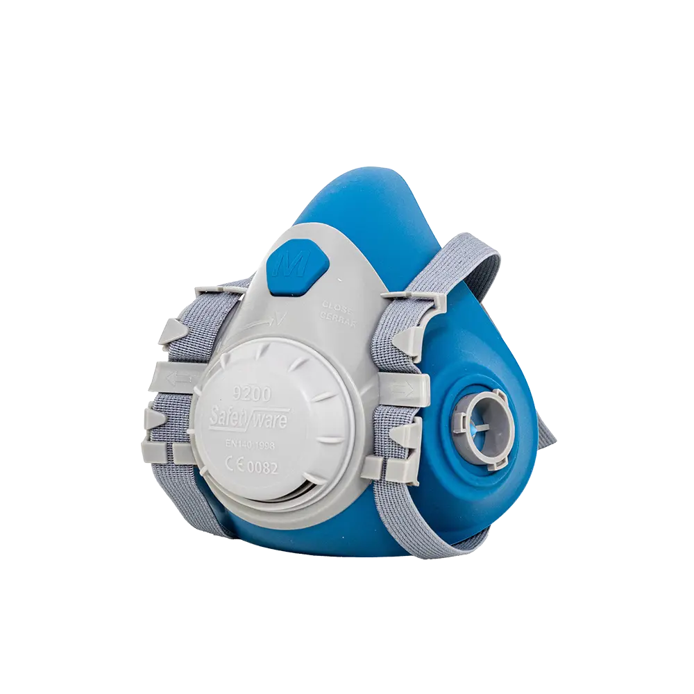 SAFETYWARE 9200 Dual Cartridge Silicone Half Face Air Purifying Respirator