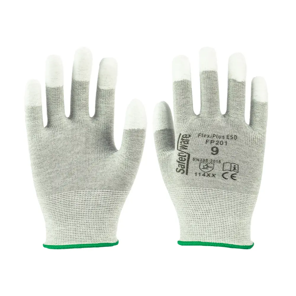 SAFETYWARE FlexiPlus ESD FP201 PU Finger-Tip Coated Gloves