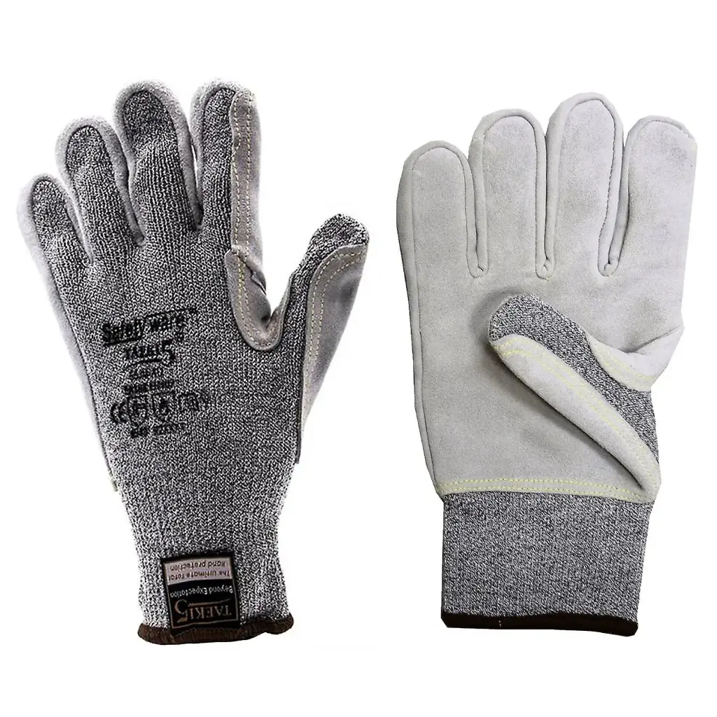 SAFETYWARE Taeki5 Cut Resistant Gloves with Reinforced Leather Palm