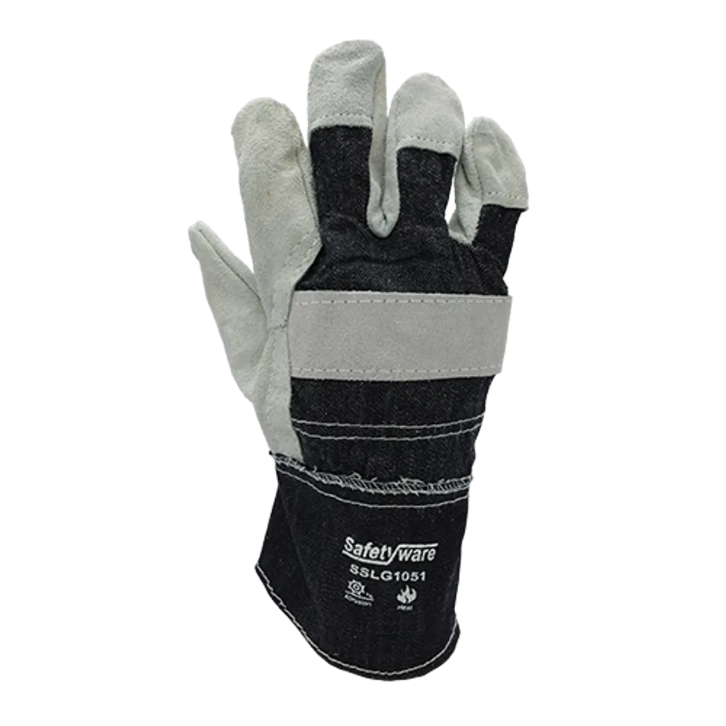 SAFETYWARE 10.5" Semi Cow Split Leather Gloves